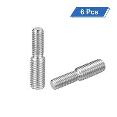 6Pcs M8x20mm to M10x20mm Double End Threaded Stud 304 Stainless Steel Rods