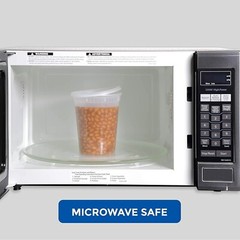 192 PK- 32 oz. Clear Plastic Soup/Food Freezer Containers w/Lids – Microwaveable