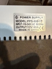 FPS-600-12 Enclosed Switching Power Supply 110-240VAC In 12V 50A 600W Adj