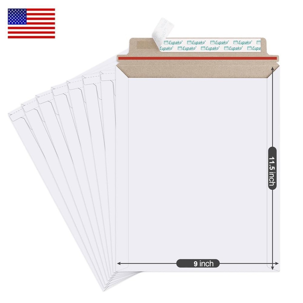 9″x11.5″ Flat Photo Mailers Document Envelopes Self Sealing Shipping Mailer Bulk