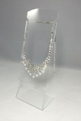 Clear Acrylic Plexiglass Necklace Jewelry Stand Countertop Display 11620-8B
