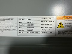 1-EATON PRL2X 225A 480/277V 3P4W MAIN LUG PANELBOARD NEMA 1 SURFACE MOUNT 42″