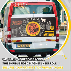 12 Inch x 5ft x 30mil Extra Large Adhesive Magnetic Sheet Roll Not Printable Adh