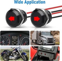12V LED Indicator Light Panel Mount Indicator Light 1/2 Inch Cutout Color: Red