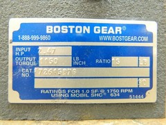 BOSTON GEAR 15:1 Ratio F72615B76 Speed Reducer 1150 In Lbs 140 TC