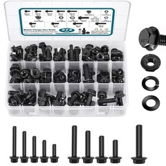 272-Pcs Grade 10.9 Flange Bolts & Nuts Assortment Kit for Automotive Projects