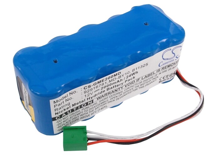 2000mAh Battery for GE Dash 2000,Esaote,Moniteur Dash 2000,Monitor Dash 2000 12V