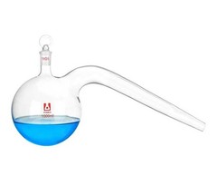 Borosilicate Glass Retort 125-1000ml w/ Stopper Swan Neck Lab Chemistry Flask