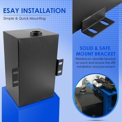5 Gallon 14 Gauge Steel Hydraulic Fluid Reservoir Tank Inlet 1-1/2″& Outlet 3/4″