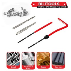 BILITOOLS M3x0.5 Helicoil Thread Repair Kit Metric HSS Drill
