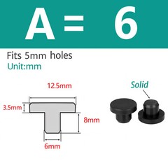 Black Silicone Rubber Round Hole Plugs Blanking End Cap Tube Pipe Insert Bung