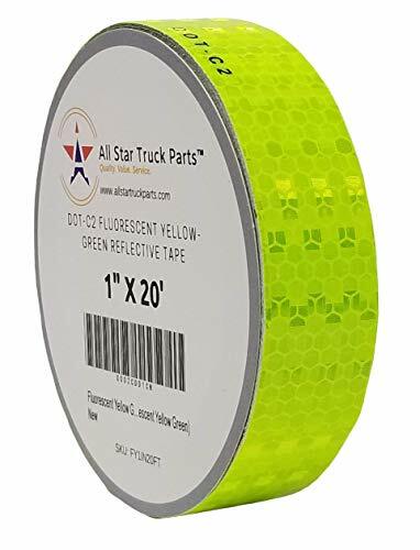Fluorescent Yellow Green Reflective Tape Conspiciuity Safety Night 1″/2″ Wide