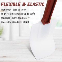 Set of 3 Commercial Silicone Spatulas for Classic Style, as picture shown