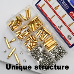 210PCS M3 Brass Male-Male Threaded Standoff Spacers Kit for PCB Circuit Boards