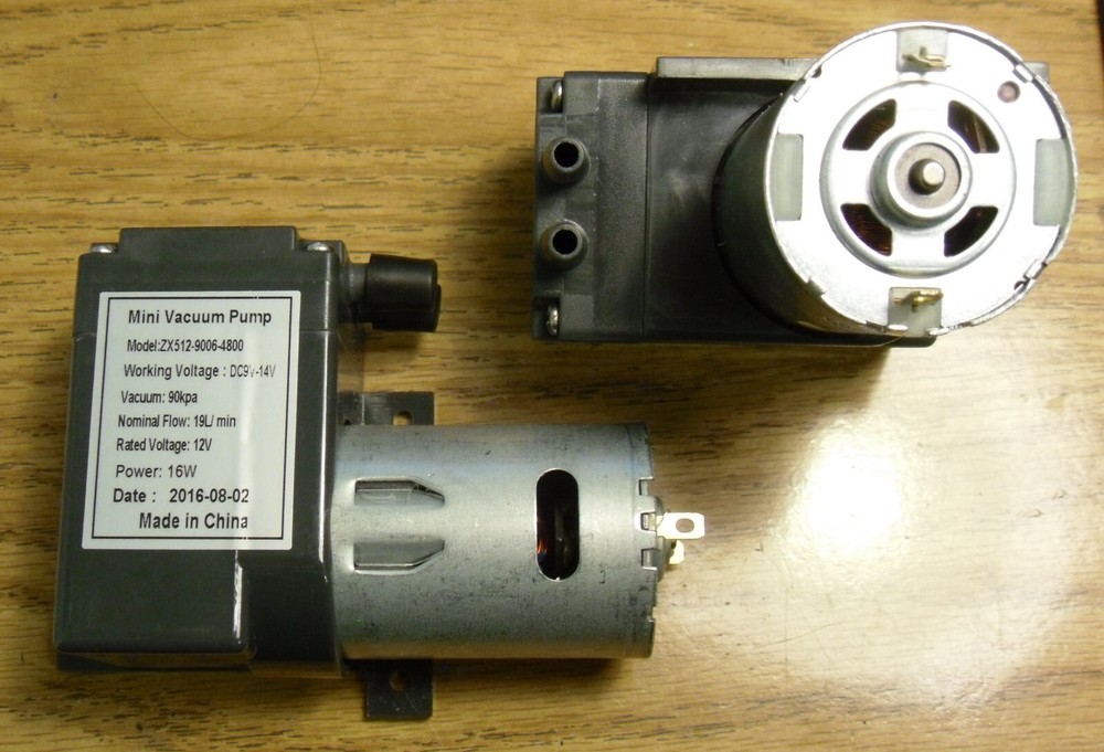NEW Vacuum Pump – 90 Kpa – 9 to 14VDC – 16 Watt – 1/4″ Hose Barbs – US Shipping