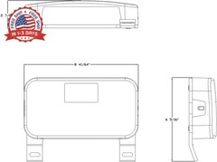 Lumitronics Red Surface Mount Light, License Bracket and License Light, Stop/Tur
