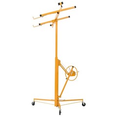 Uimoso 11Ft Drywall Lifter Sheetrock Hoist Lift Adjustable arm & Lockable Wheels