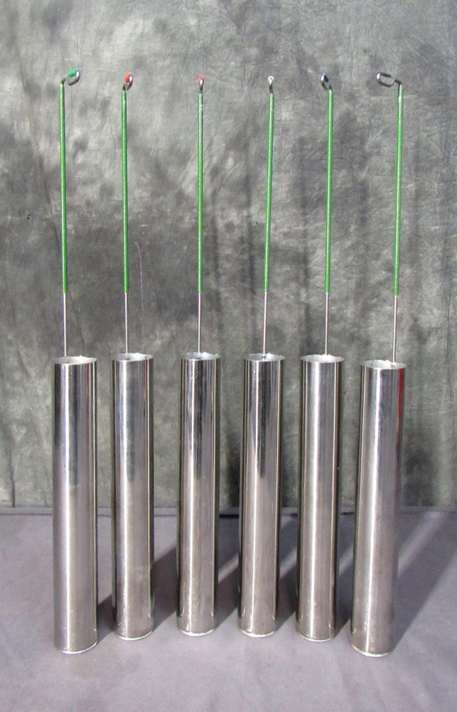 Set of 6 Cryogenics LN2 Spare Canisters; 1.7″ OD x 11″ Deep