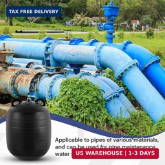 8 Inch Inflatable Pipe Plug Sewer Test Plug Rubber Plumbing Test Balloon Ball fo