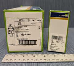 10 Pack Leviton 2310 Grounding Receptacle Black 20A 125V 2P L5-20R
