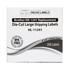 Non-OEM Fits BROTHER DK-1241 Labels (4″ x 6″) – (4) Rolls of 200