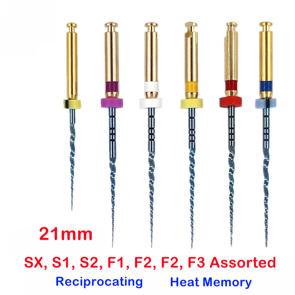 21/25MM Dental Endo Rotary Files Blue Taper NITI Endodontic Root Files 6pcs/pack