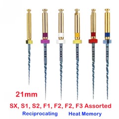 21/25MM Dental Endo Rotary Files Blue Taper NITI Endodontic Root Files 6pcs/pack