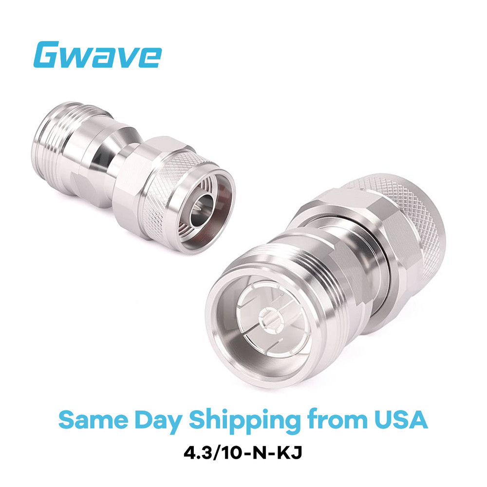 Low PIM 4.3/10 Female to N Male Straight Adapter | DC to 8 GHz