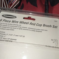 Warrior 1341 6-Piece Crimped Carbon Steel Wire Wheel & Cup Brush Set