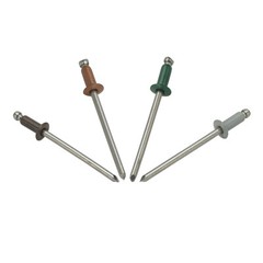Full Stainless Steel Rivets Painted #43, 1/8″ Diameter x 3/8″ Colored Pop Rivets