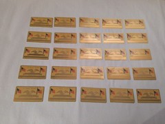 Lot of 25 PERMA PLATE Blank Metal SOCIAL SECURITY Card Name & SSN BRASS FLAGS