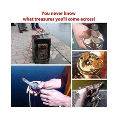 2625 lbs Fish Magnets Kit, Double Sided Magnet Fishing Kit with Rope, Super S…