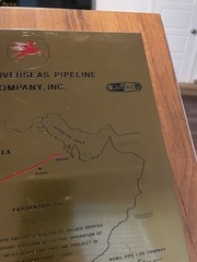 Exxon Mobile Overseas Pipeline Company Plaque Saudi Arabia 1980 – 1983 (named)