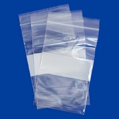 3″x5″ Reclosable 4MIL White Block Zip Writable Zipper Baggies Seal Lock Bags