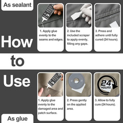 1DFAUL 120ml Tent Seam Sealer Waterproof, Seam Sealer Tent Sealant Repair Kit Cl