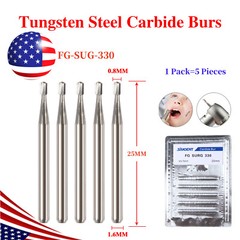 FG # 330 Dental Surgical Carbide Burs 25mm (100pcs=10 Packs)