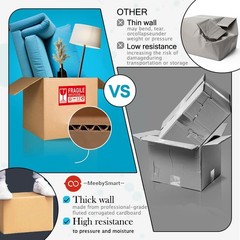 Corrugated cardboard shipping box 12x9x6 inches (10 pieces + 20 fragile labels)