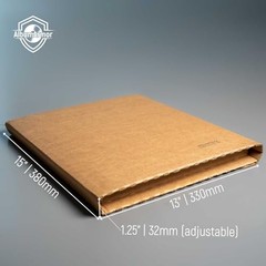 Vinyl Record Shipping Boxes with Fragile Stickers, LP Mailers 12-inch, Kraft