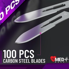 100 Sterile Disposable Scalpel Blades Size 36 for Medical and Craft Use