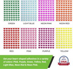 Scrapbooking Sticker Heart 0.5 Inch 13mm Valentines Day Stickers for Decoration