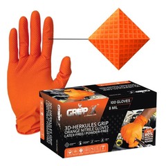 Professional Nitrile Gloves 4/6/8 Mil Black & Orange – All Sizes