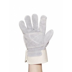 Mcr Safety 1711 Leather Gloves, Cowhide, Safety Cuff, Wing Thumb, Full Finger,