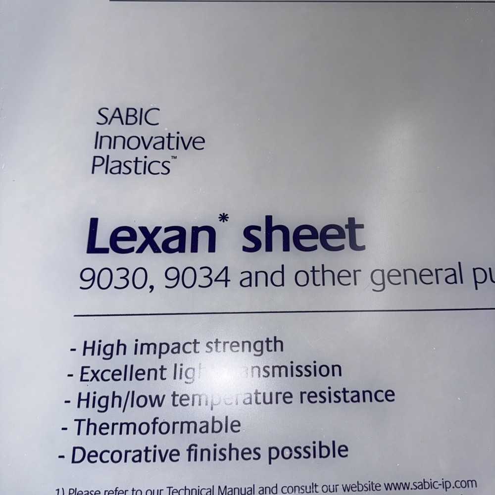 Lexan Polycarbonate (1/4” Clear)