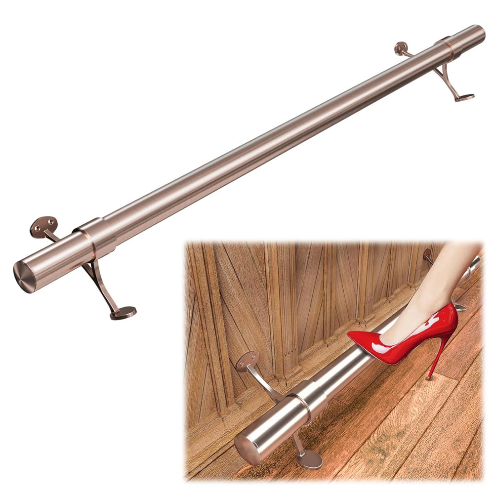 4Ft Bar Foot Rail Kit Undercounter Mount Hardware and Tubing Complete Kit 2” OD