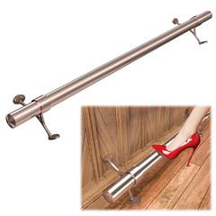 4Ft Bar Foot Rail Kit Undercounter Mount Hardware and Tubing Complete Kit 2” OD