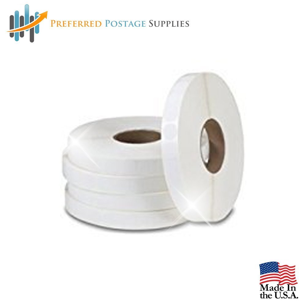 20,000 Tabs Per Roll White 1.5″ Wafer Seals (No Perf) USPS Approved For Tabbing