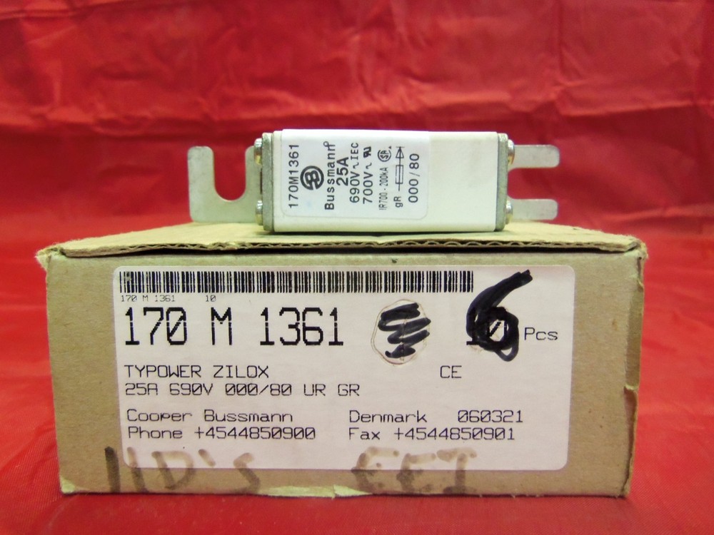 New Bussmann 170M 1361 25 Amp 690 Volts Semiconductor Fuse