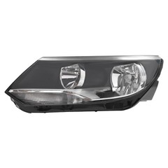 Volkswagen Tiguan 2012-2017 Left Halogen Headlight Clear Lens Chrome Housing