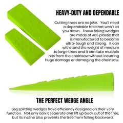 6 Pack Tree Felling Wedges with Spikes for Safe Tree Cutting â€“ 3 Each of 8â€