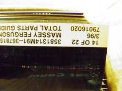 MASSEY TOTAL PARTS GUIDE MUO FILE MICRO FICHE MID 1990’S